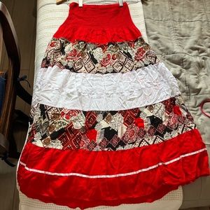Patterned beaded skirt